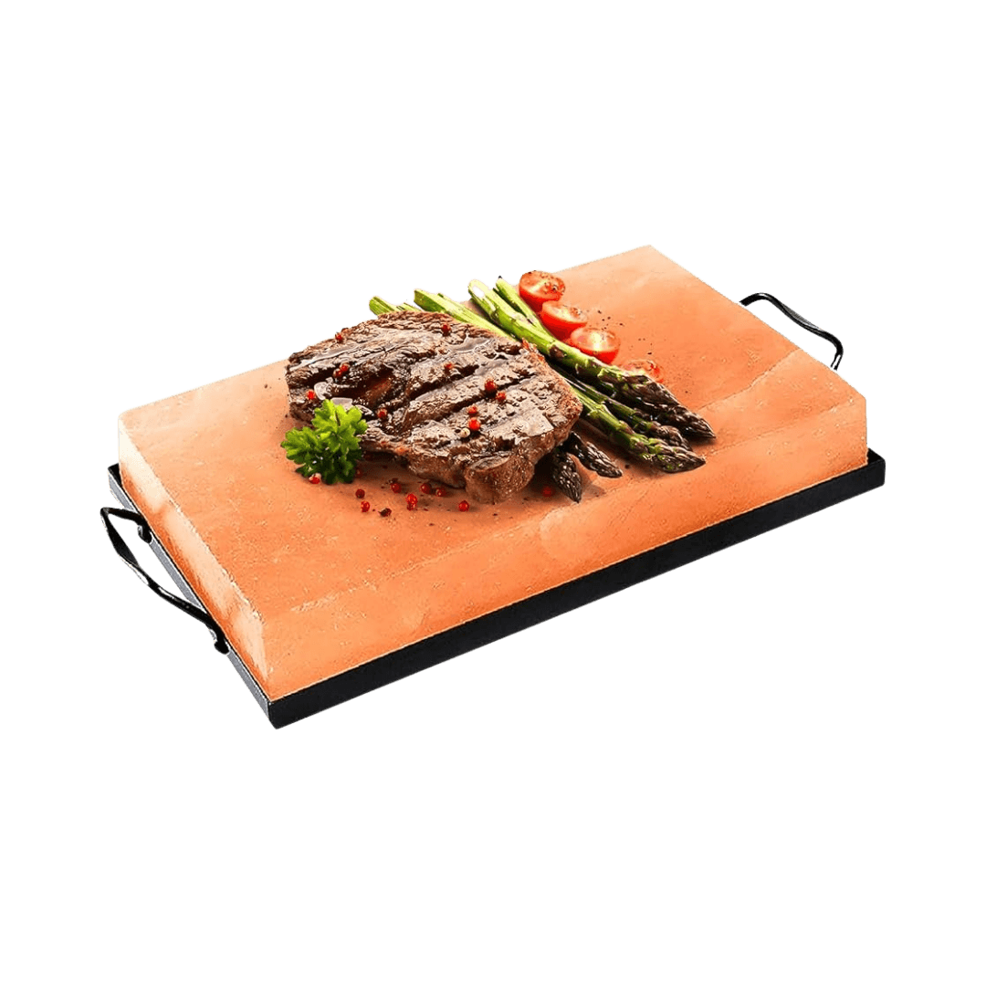 Original Hand-Carved Salt Cooking Tile / BBQ Himalayan Salt Stone Lamp - Premium Khewra Rock Salt Decor in Pakistan - Orania Premium